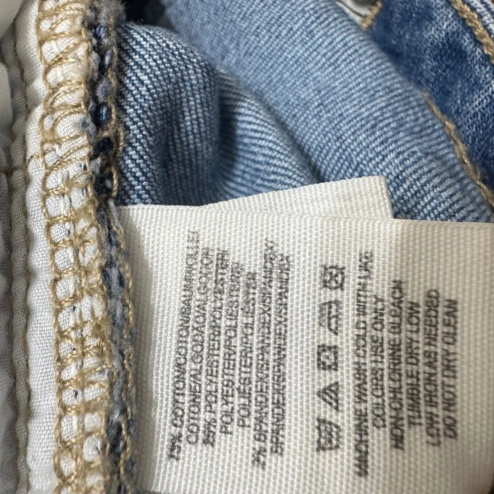 Free People Le Disco Flare Jeans Womens 26 Blue Bell Bottom Rainbow Pocket Retro